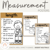 Measurement Posters | DESERT NEUTRAL | Boho Vibes Classroom Decor