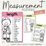 Measurement Posters | PASTELS | Muted Rainbow Classroom Decor