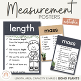 Measurement Posters | Rustic BOHO PLANTS decor