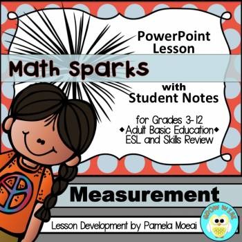 Preview of Math Sparks: Measurement PowerPoint and Student Notes Newly Revised