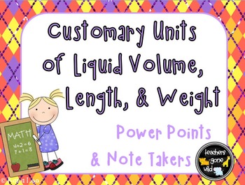 Preview of Measurement PowerPoints & Note Takers - Customary Units