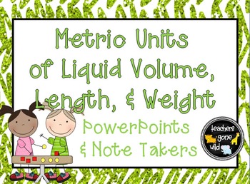 Preview of Measurement PowerPoints & Note Takers - Metric Units