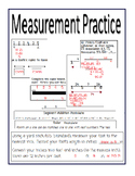 Measurement Practice-Ruler and Addition Segment Postulates