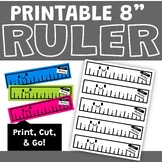 Measurement Printable 8" Ruler To Scale - Print & Go - Fun