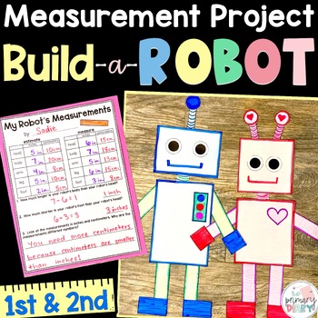 Preview of Measurement Activities Project 2nd Grade, Nonstandard 1st Measuring Length Craft