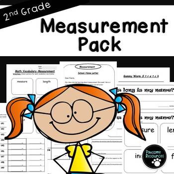 Preview of Second Grade Measurement Resource Pack (EDITABLE!, Standards Aligned)