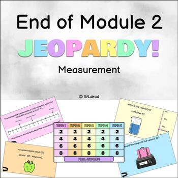 Preview of Measurement Review Game | Grade 3 Module 2 Review Jeopardy