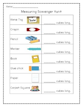 Measurement Scavenger Hunt by Simply Bright and Beautiful | TpT