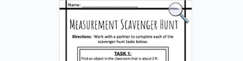 Preview of Measurement Scavenger Hunt