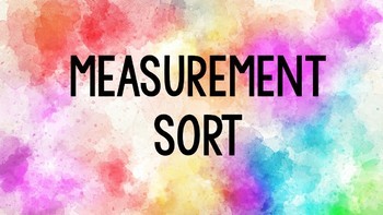 Preview of Measurement Sort