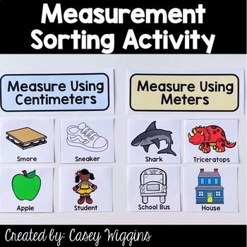 Preview of Measurement Sorting Activity {Inches, Feet, Centimeters & Meters}