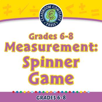 Preview of Measurement: Spinner Game - NOTEBOOK Gr. 6-8