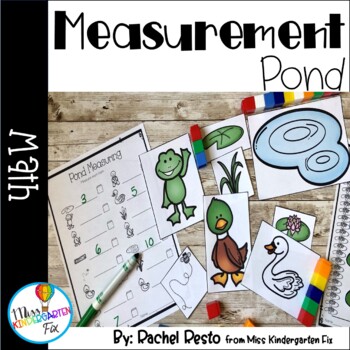 Preview of Measurement Spring Pond Math Center | Pre-k and Kindergarten