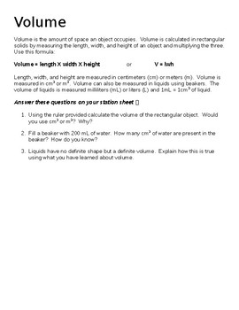 Preview of Measurement Stations Cards Review - Volume, Mass, Density, Accuracy/Precision