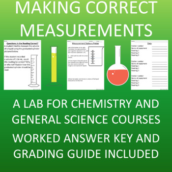 Preview of Measurement Stations Practice Reading Scientific Equipment Lab Chemistry