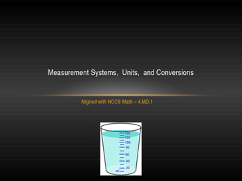 Preview of Measurement Systems,  Units,  and Conversions Presentation - 4.MD.1