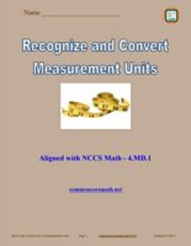 Preview of Measurement Systems, Units, and Conversions Full Lesson Bundle - 4.MD.1