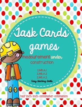 Preview of Measurement Task Cards: 3 games used 5 ways!!!