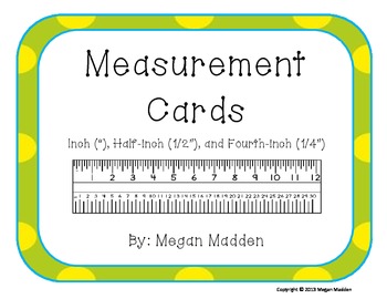 measurement task cards inch 12 inch 14 inch by megan madden