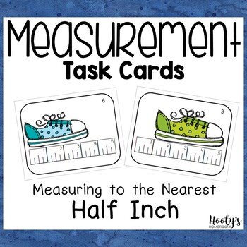 Preview of Measurement Task Cards - Measuring to the Nearest Half Inch