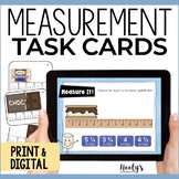 Measurement Task Cards | Measuring to the Nearest Quarter Inch