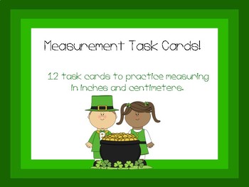 Preview of Measurement Task Cards, St. Patrick's Day Themed!