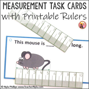 Preview of Measurement Task Cards for mm and cm - Metric System