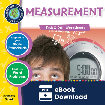 Preview of Measurement - Task & Drill Sheets Gr. 6-8 - Distance Learning