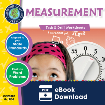 Preview of Measurement - Task & Drill Sheets Gr. PK-2 - Distance Learning