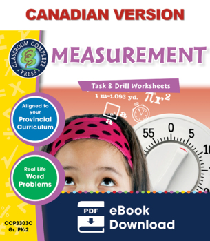 Preview of Measurement - Task & Drill Sheets Gr. PK-2 - Canadian Content