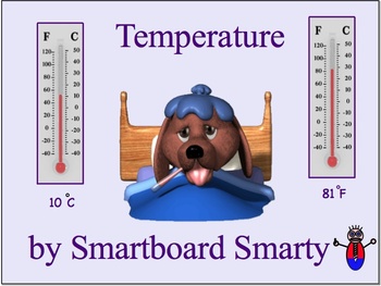 Preview of Measurement - Temperature using Thermometer Smartboard Lesson