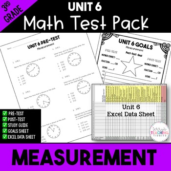 Preview of Measurement Printable Test Pack {3rd Grade Unit 6}