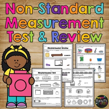 Preview of Nonstandard Measurement Test and Review Temperature Capacity Weight Area Length