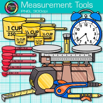 Measurement Tools Clip Art {Volume, Mass, Perimeter, Area for Math