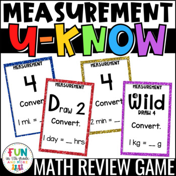 Preview of Measurement Game for Math Centers or Stations: U-Know | Measurement Conversions