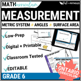 Grade 6 Ontario Metric Measurement Activities: Measuring A