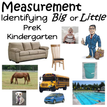 Preview of Measurement: big, bigger, biggest, small, smaller, smallest, big, little