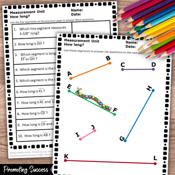 measuring length worksheets standard measurement 2nd