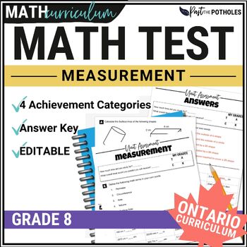 Preview of Measurement Test: Surface Area & Volume, Angle Properties, Metric Conversions