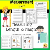 Measurement Unit Using Ruler in Inches and Centimeters worksheets