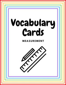 Preview of Measurement Unit Vocabulary Cards
