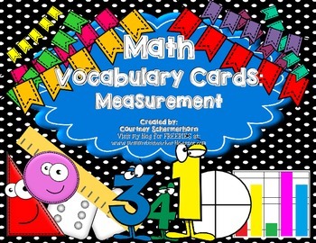 Preview of Vocabulary Cards-Measurement (inc. Customary, Metric, Area, Volume, & more!)