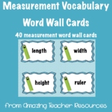 Measurement Vocabulary Cards