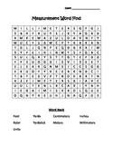 Measurement Vocabulary Word Find