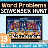 Measurement Scavenger Hunt Word Problems Game 3rd Grade Le