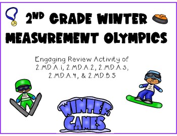 Preview of Winter Olympics | 2nd Grade Measurement  | Printable Engaging Stations
