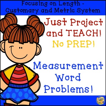 Preview of Measurement Word Problems - Length - Customary and Metric  NO PREP! 2.MD.B.5