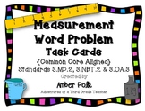 Measurement Word Problem Task Cards {Common Core}