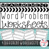 Measurement Word Problem WORKSHEETS - 2.MD.5