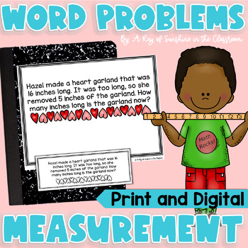 Preview of Measurement Word Problems - Print and Digital
